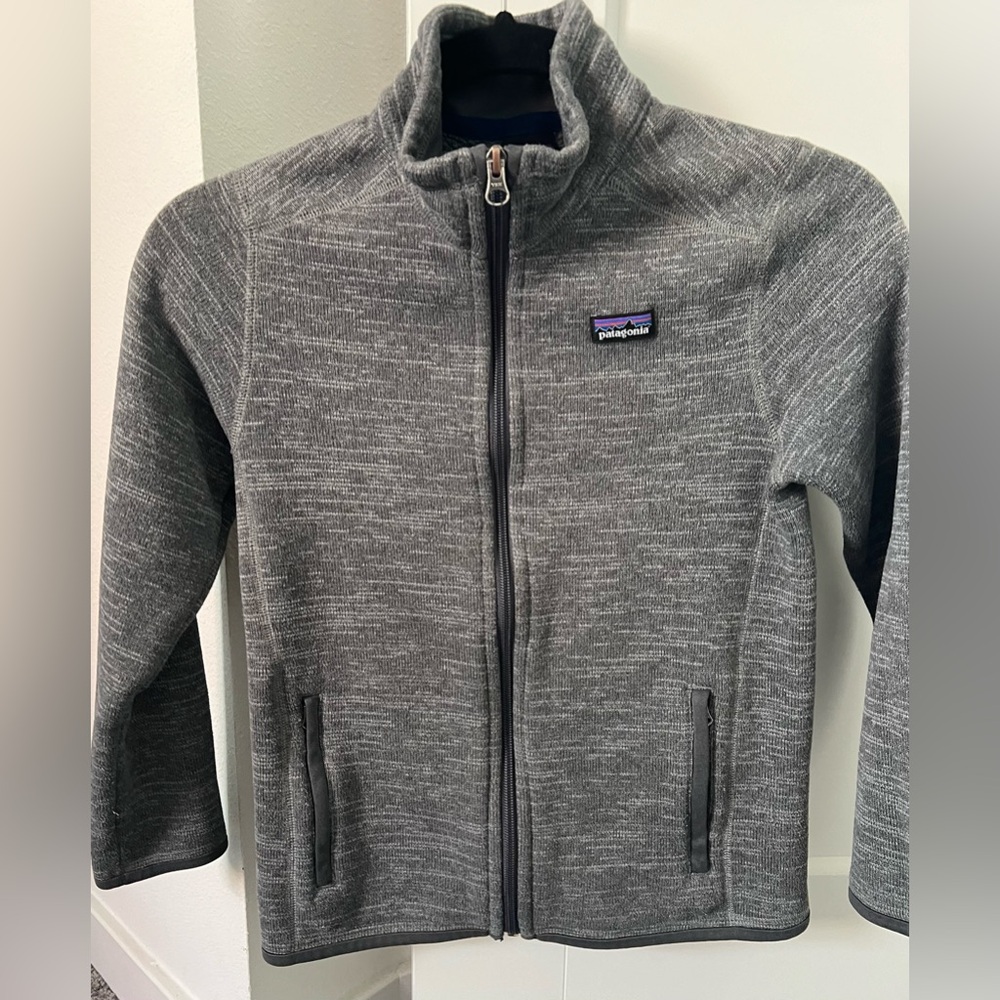 Kids' Better Sweater full zip Fleece Jacket size medium M 10 gray